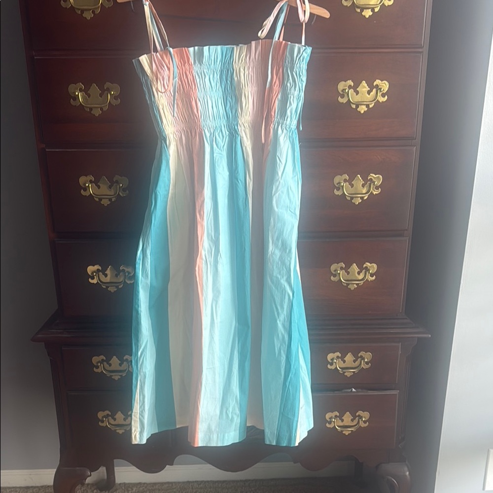 NWOT Striped Blue and Pink Sundress